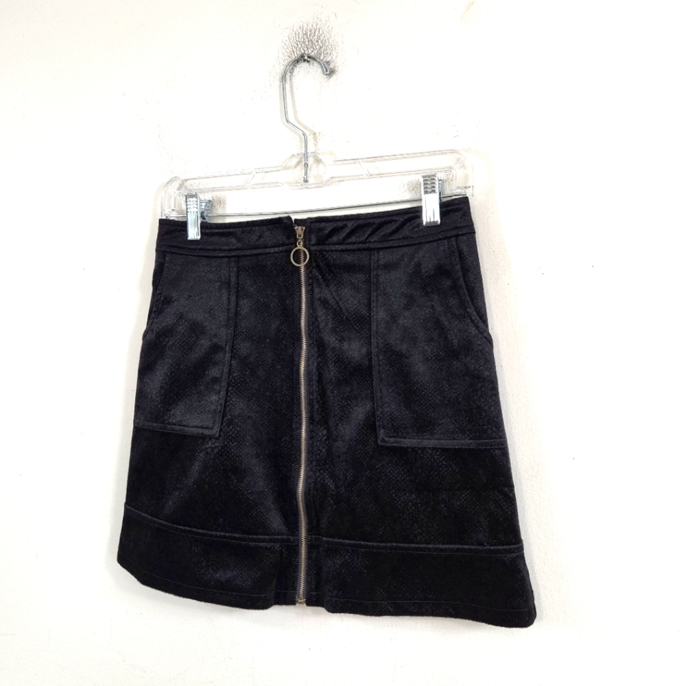 REVOLVE Black Textured Skirt
